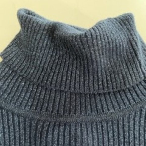 Pure Alfred Sung 2 Piece Turtleneck and Cardigan Small Set in Glitter dark blue - Picture 10 of 10